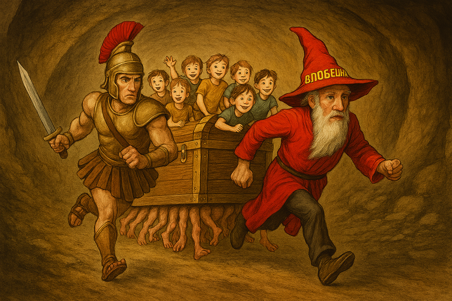 Как забавно все эти дети ехали на его спине!